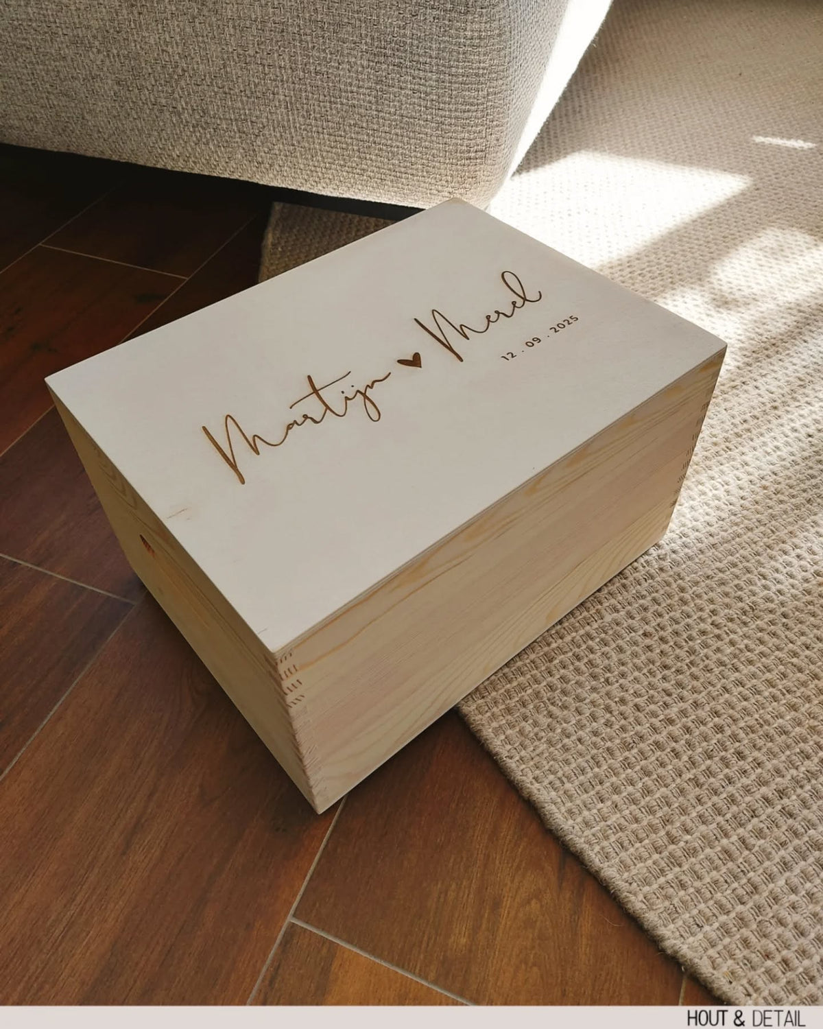 Memorybox bruiloft naam/datum