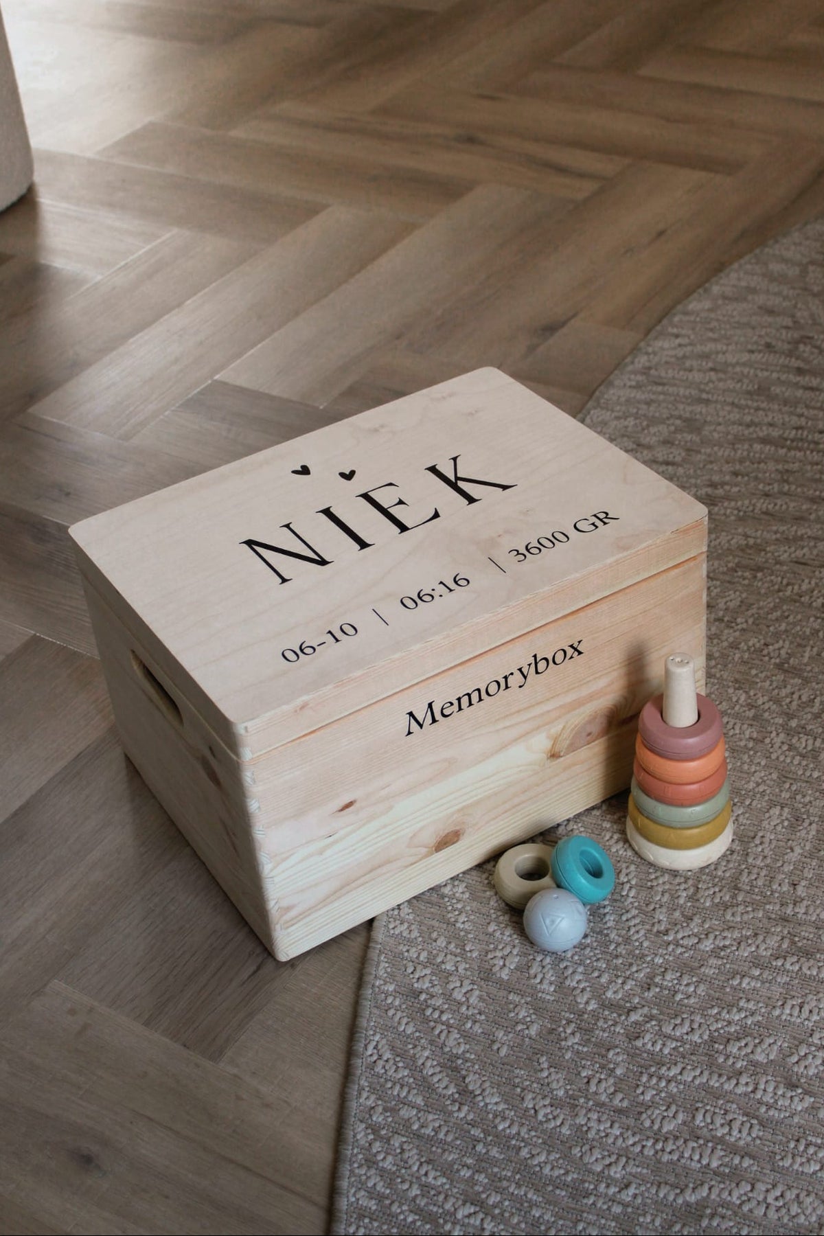 Memorybox geboortekaartje/eigen ontwerp