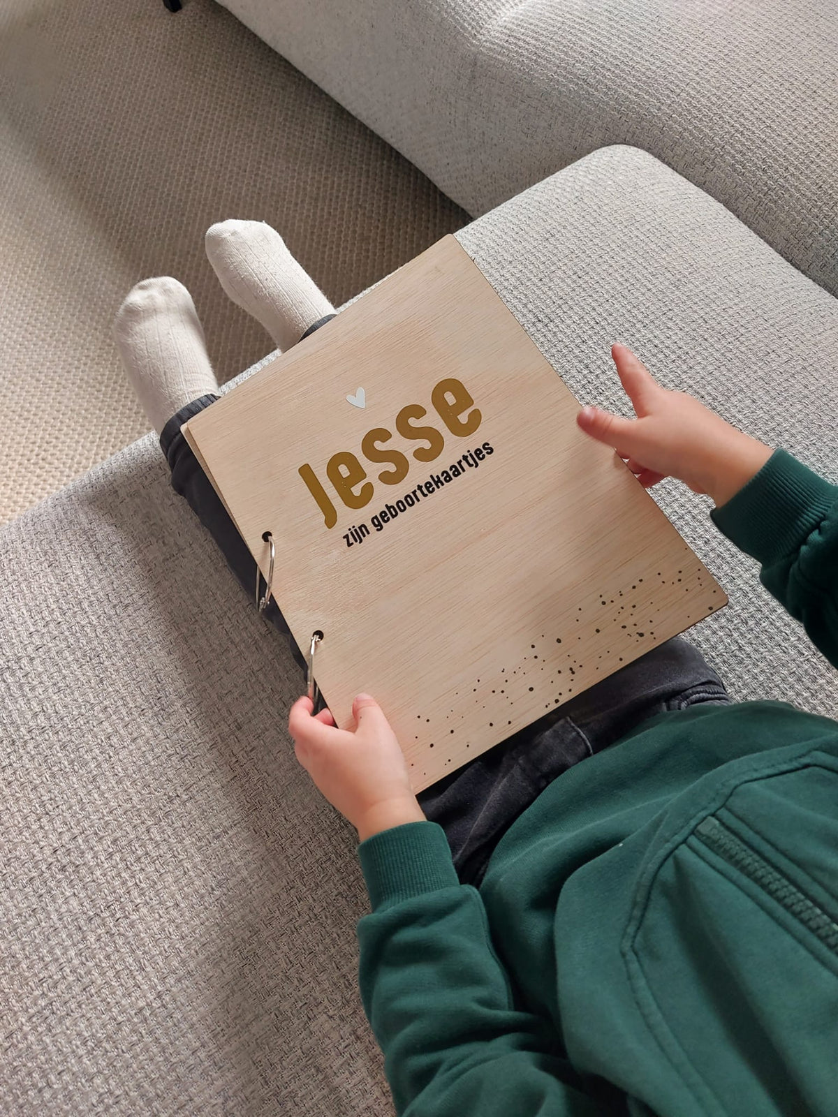 Bewaarbundel geboortekaartjes eigen ontwerp A4