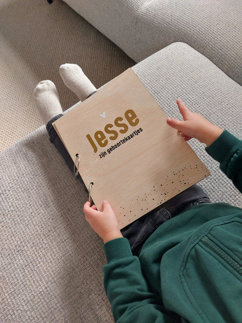 Bewaarbundel geboortekaartjes eigen ontwerp A4