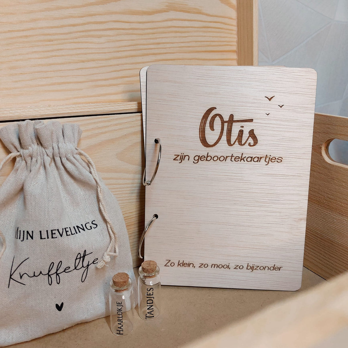 Bewaarbundel geboortekaartjes Memorybox