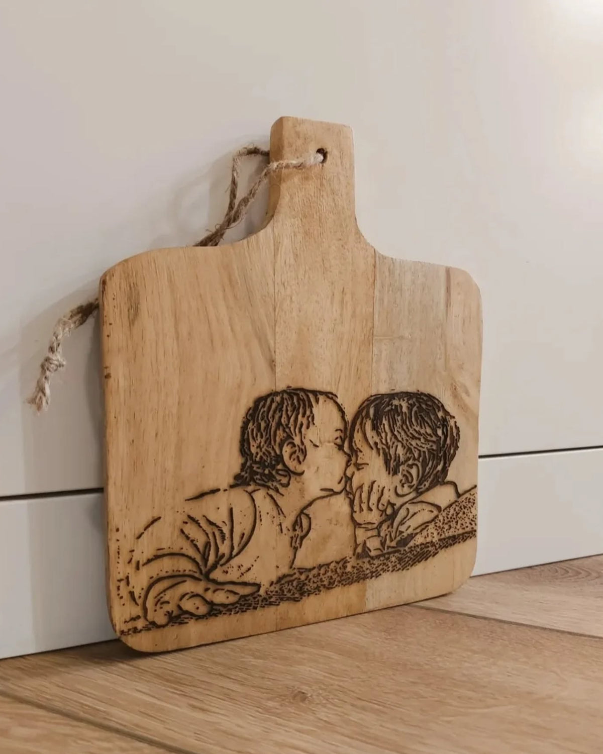 Borrelplank vierkant foto laseren graveren