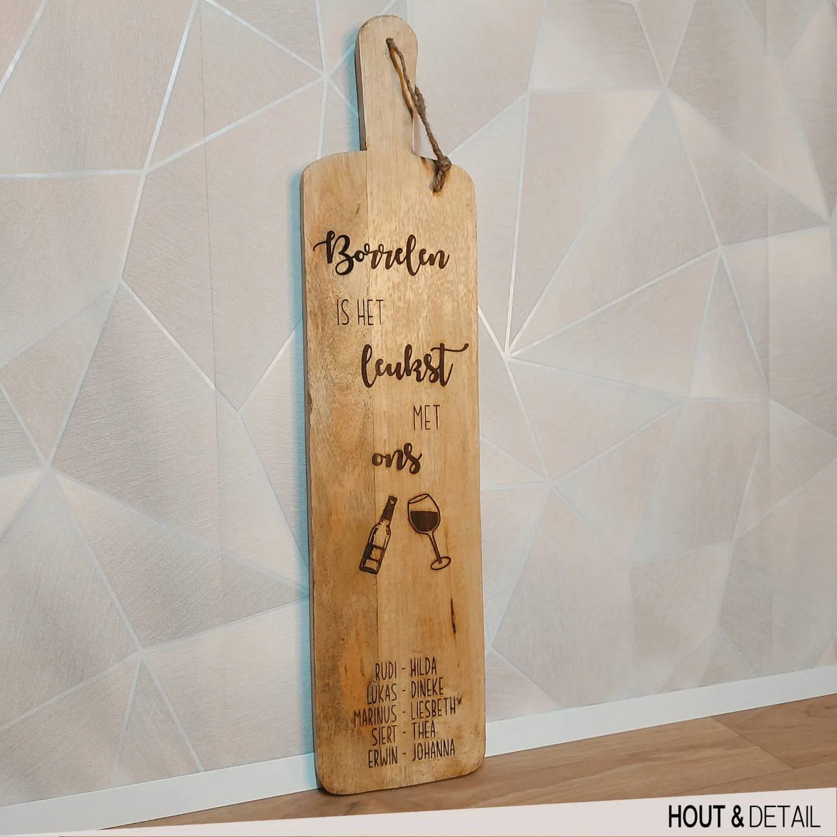 Borrelplank langwerpig 14x62 cm