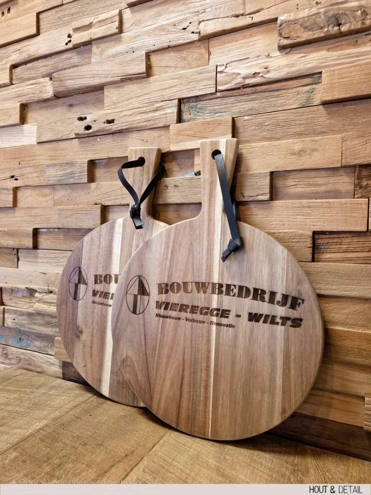 Borrelplank rond logo