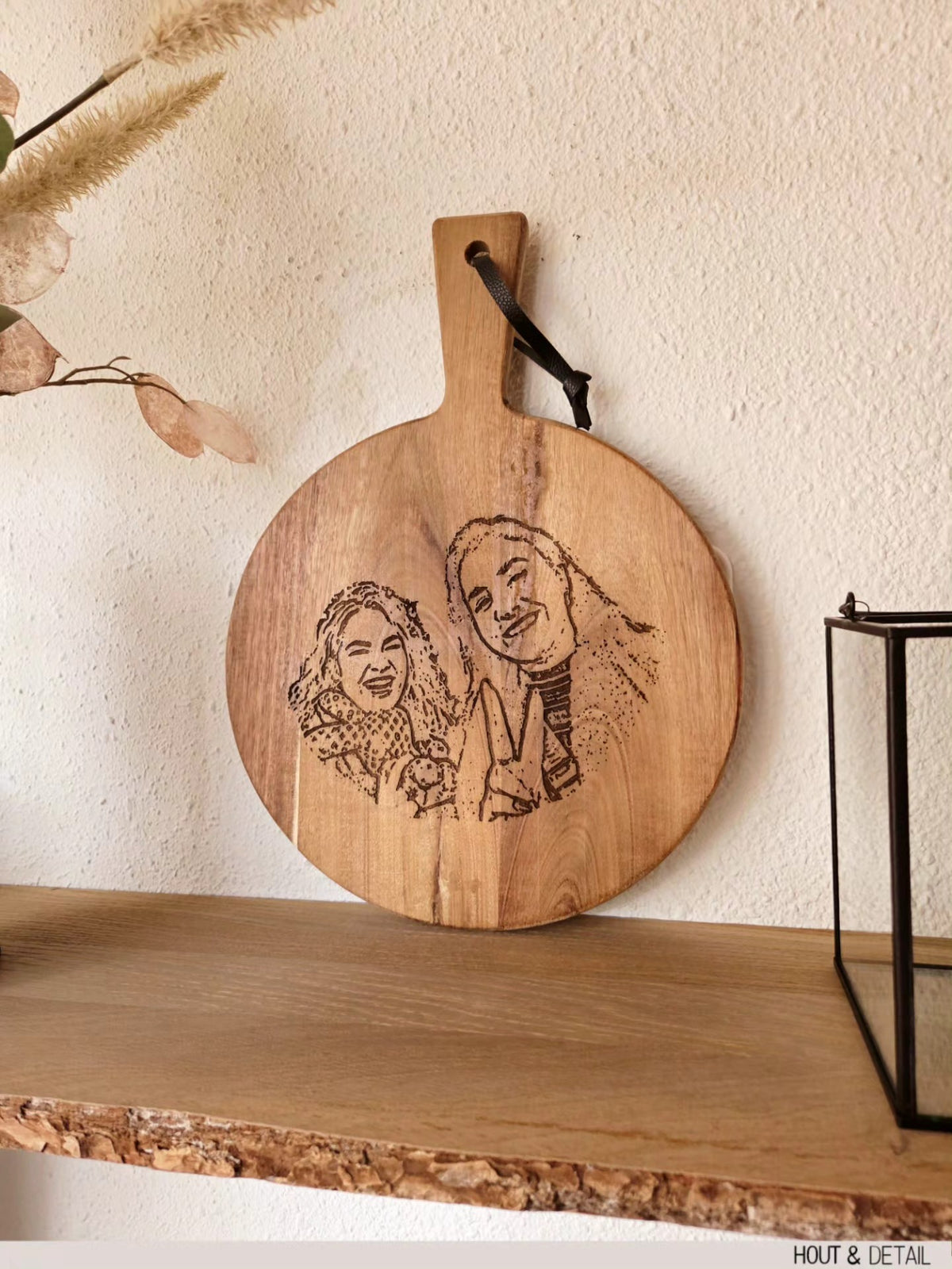 Borrelplank rond 29x40 cm