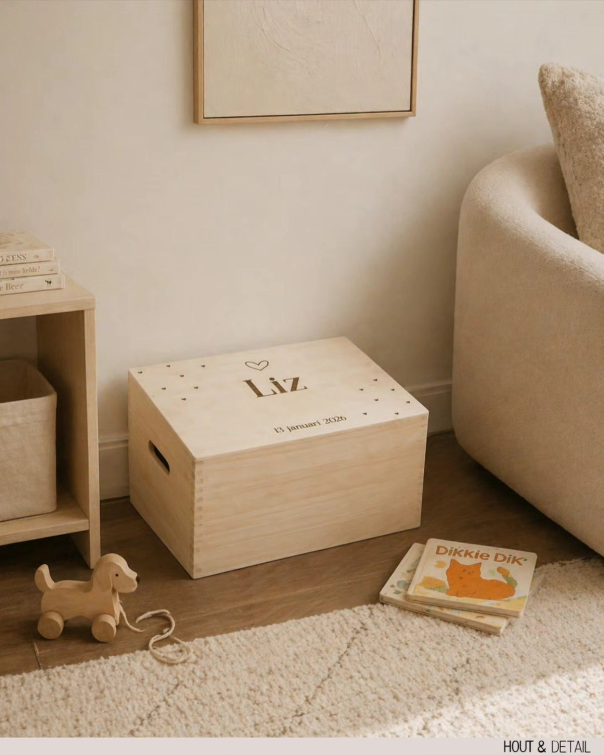 Memorybox geboorte hartjes 