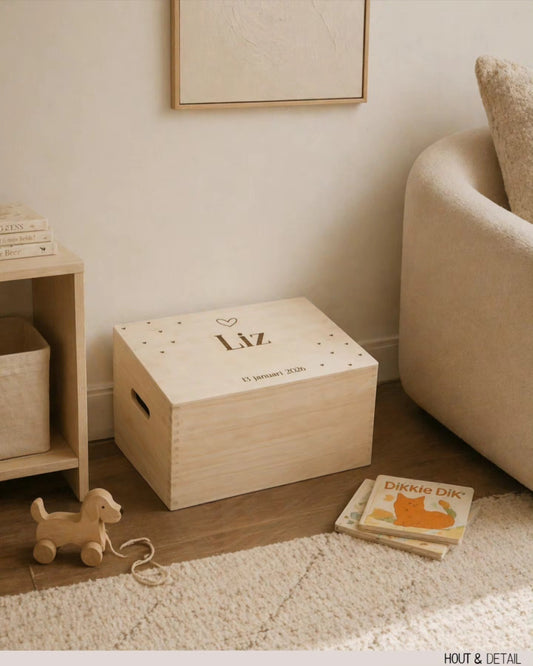 Memorybox geboorte hartjes 