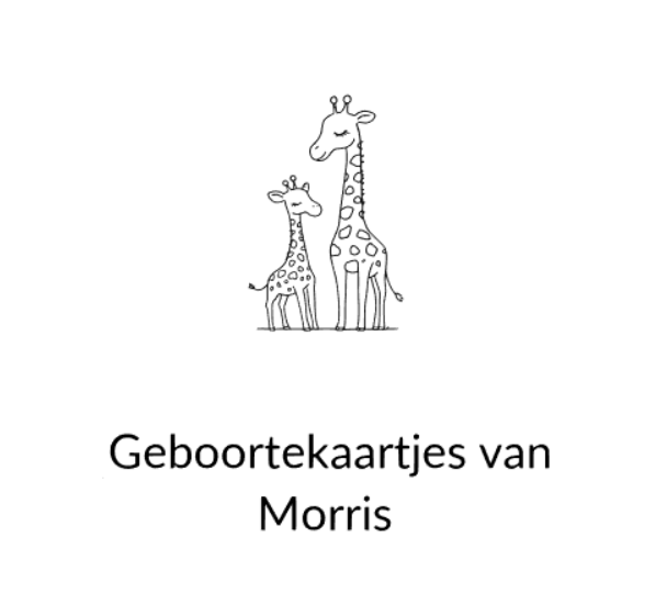 Bewaarbundel geboortekaartje 'Giraffe'