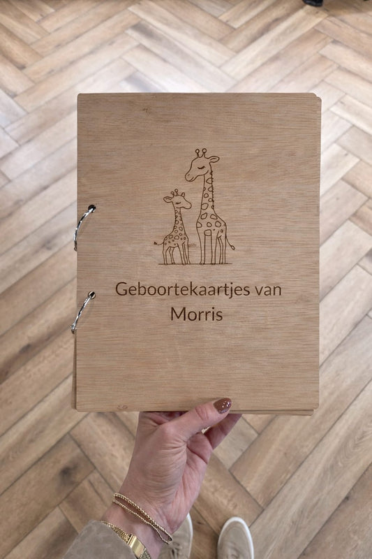 Bewaarbundel geboortekaartje 'Giraffe'