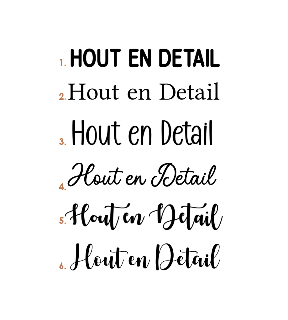 Houten naam