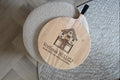 Borrelplank rond 40x40 cm logo graveren