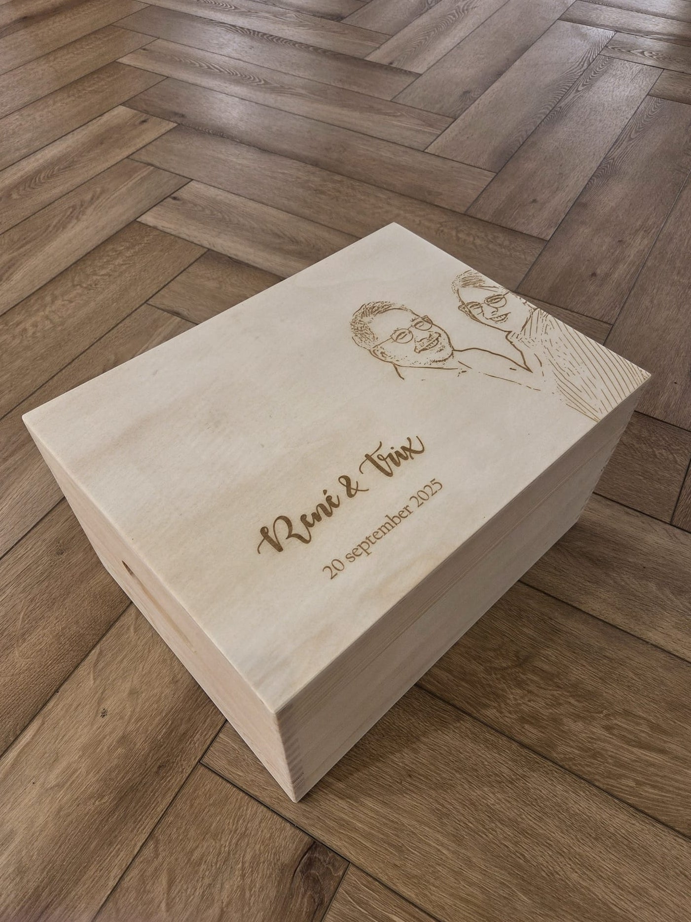 Memorybox bruiloft met foto