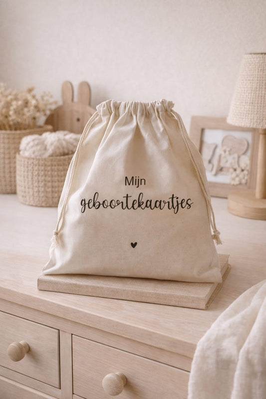 Bewaarzak geboortekaartjes