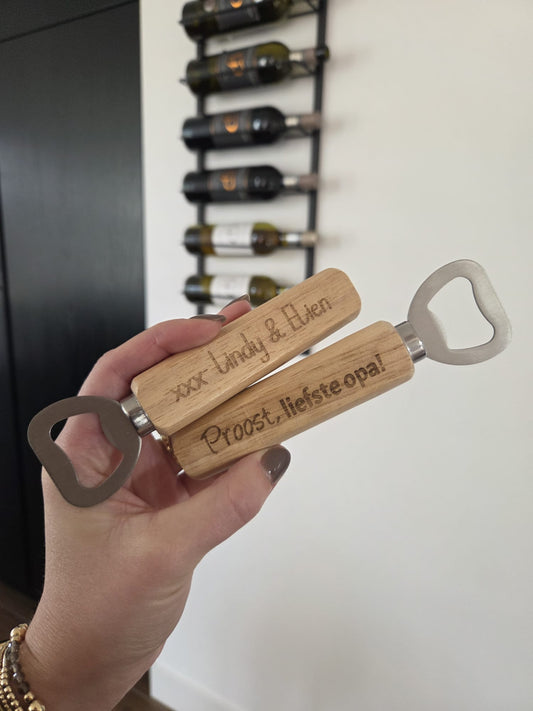 Bieropener / flesopener met eigen tekst