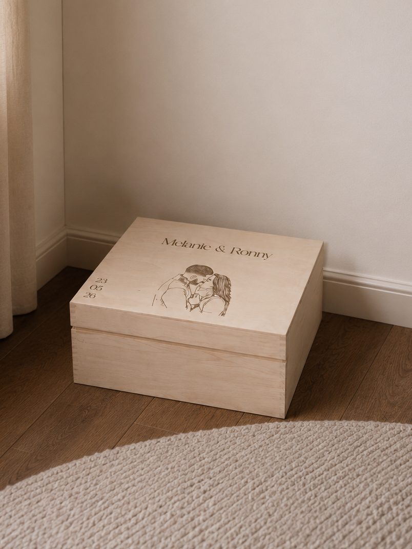 Memorybox bruiloft eigen ontwerp